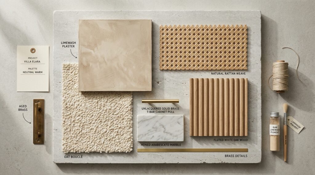 Texture Layering Material Board (2026 Design Trend)
