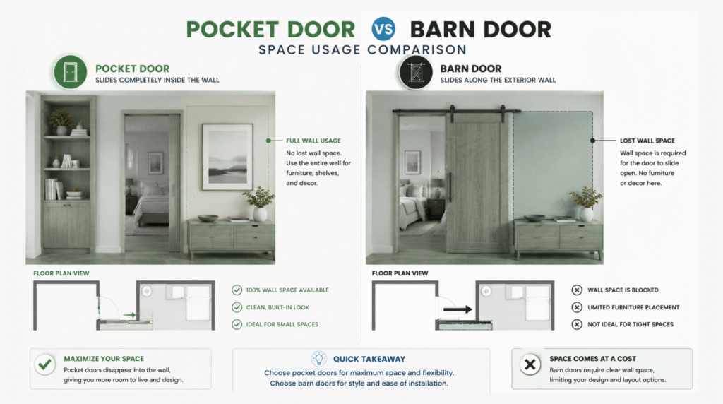 Pocket Door vs Barn Door: The Full Comparison